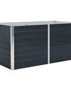 vidaXL Vyvýšený záhradný kvetináč antracitový 160x80x45 cm pozinkovaná oceľ