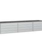 vidaXL Vyvýšený záhradný záhon 240x80x45cm pozinkovaná oceľ strieborný