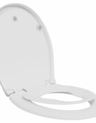 vidaXL WC sedadlo Biela 47 x 37 x 4 cm Duroplast
