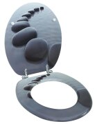 vidaXL WC sedadlo poklop z MDF kamene