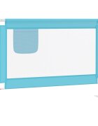 vidaXL Zábrana na detskú posteľ modrá 90x25 cm látka
