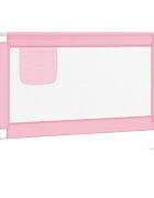 vidaXL Zábrana na detskú posteľ ružová 100x25 cm látka