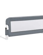 vidaXL Zábrana na detskú posteľ sivá 102x42 cm polyester