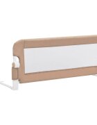 vidaXL Zábrana na detskú posteľ sivohnedá 102x42 cm polyester