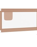 vidaXL Zábrana na detskú posteľ sivohnedá 120x25 cm látka
