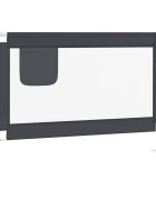 vidaXL Zábrana na detskú posteľ tmavosivá 100x25 cm látka