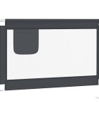 vidaXL Zábrana na detskú posteľ tmavosivá 90x25 cm látka