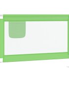 vidaXL Zábrana na detskú posteľ zelená 100x25 cm látka
