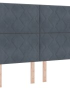 vidaXL Zadné čelo Tmavo šedá 160 cm Zamat