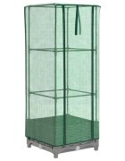 vidaXL Záhon s krytom na skleník ratanový vzhľad 40x40x123 cm