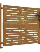 vidaXL Záhradná brána 100x100 cm corten oceľ štvorcový dizajn
