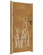 vidaXL Záhradná brána 100x175 cm oceľ Corten dizajn s trávou