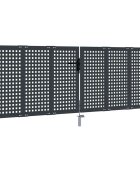 vidaXL Záhradná brána antracitová 300x75 cm oceľová