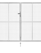 vidaXL Záhradná brána pozinkovaná oceľ 306x200 cm strieborná