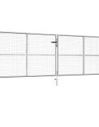 vidaXL Záhradná brána pozinkovaná oceľ 400x125 cm strieborná