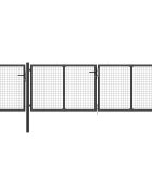 vidaXL Záhradná brána z ocele 400x100 cm antracitová