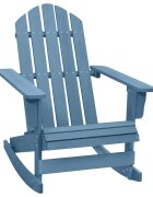 vidaXL Záhradná hojdacia stolička Adirondack jedľový masív modrá