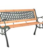 vidaXL Záhradná lavica 116 cm liatina a masívna jedľa