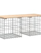 vidaXL Záhradná lavička gabiónový dizajn 103x44x42 cm masívna borovica