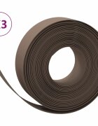 vidaXL Záhradné obruby 3 ks hnedé 10 m 15 cm polyetylén