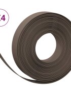 vidaXL Záhradné obruby 4 ks hnedé 10 m 10 cm polyetylén