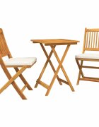 vidaXL Záhradný bistro set 3 ks Hnedá Pevné akáciové drevo