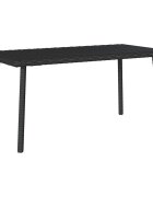 vidaXL Záhradný konferenčný stolík Obdĺžnikový čierny 80x40x37 cm