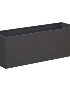 vidaXL Záhradný kvetináč Čierna 60 x 20 x 20 cm Studený valcovaný oceľ