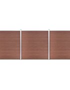 vidaXL Záhradný plot WPC 526x186 cm hnedý