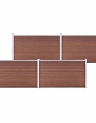 vidaXL Záhradný plot WPC 699x106 cm hnedý