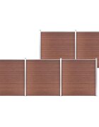 vidaXL Záhradný plot WPC 872x186 cm hnedý