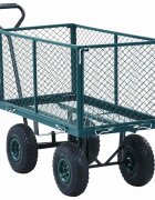 vidaXL Záhradný ručný vozík zelený 350 kg