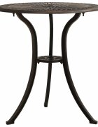 vidaXL Záhradný stôl bronzový 62x62x65 cm liaty hliník