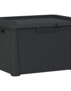 vidaXL Záhradný úložný box antracitový 125 L PP