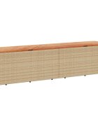 vidaXL Záhradný úložný box béžový 220x50x54 cm polyratan a akácia