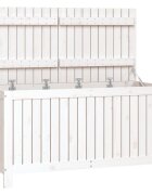 vidaXL Záhradný úložný box biely 121x55x64 cm masívna borovica