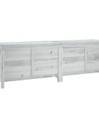 vidaXL Záhradný úložný box biely 1985x50x565 cm jedľové drevo