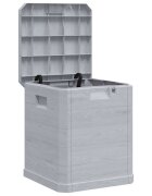 vidaXL Záhradný úložný box bledosivý 90 l