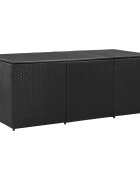 vidaXL Záhradný úložný box čierny 180x90x70 cm polyratanový