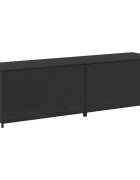 vidaXL Záhradný úložný box čierny 200x50x60 cm polyratanový