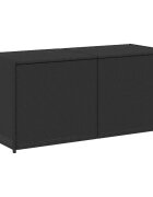vidaXL Záhradný úložný box čierny 283 l polyratan