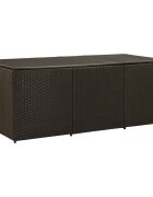 vidaXL Záhradný úložný box hnedý 180x90x70 cm polyratanový