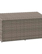 vidaXL Záhradný úložný box sivý 110x50x58 cm polyratan