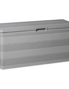 vidaXL Záhradný úložný box sivý 117x45x56 cm