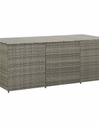 vidaXL Záhradný úložný box sivý 180x90x70 cm polyratanový