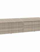 vidaXL Záhradný úložný box svetlosivý 220x50x58 cm polyratan