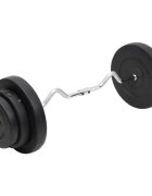 vidaXL Zakrivená obojručná činka so závažiami 60 kg