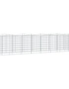 vidaXL Zaoblený gabiónový záhon 400x100x100 cm pozinkované železo