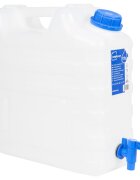 vidaXL Zásobník na vodu s kohútikom priehľadný 15 l plast