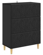 vidaXL Zásuvkový kabinet 66 x 345 x 90 cm Kompozitné drevo Čierna
